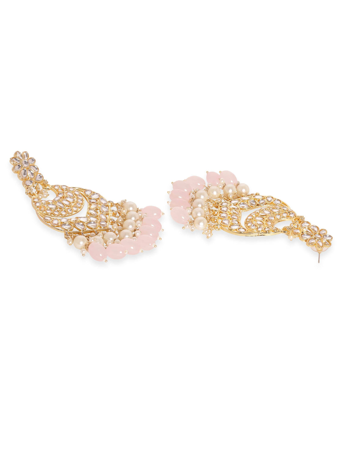 Rubans Royal Radiance 22k Gold Plated Kundan and Pearl Beaded Jewelry Set