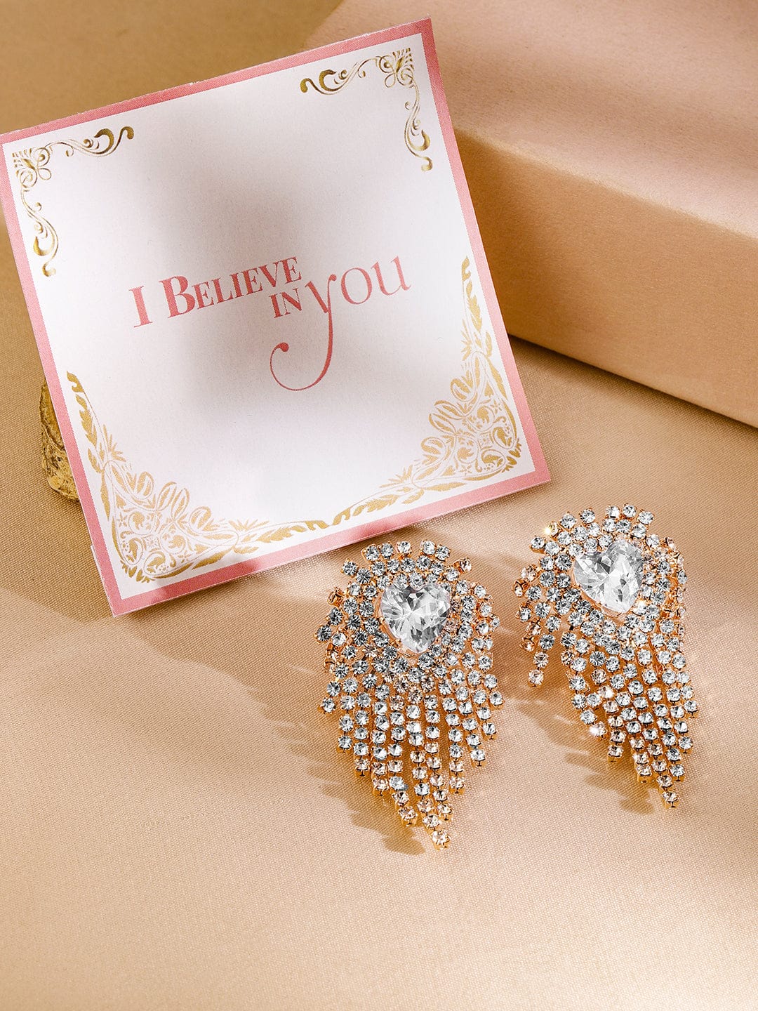 Modern Luxe Multistrand American Diamond Zirconia Earrings