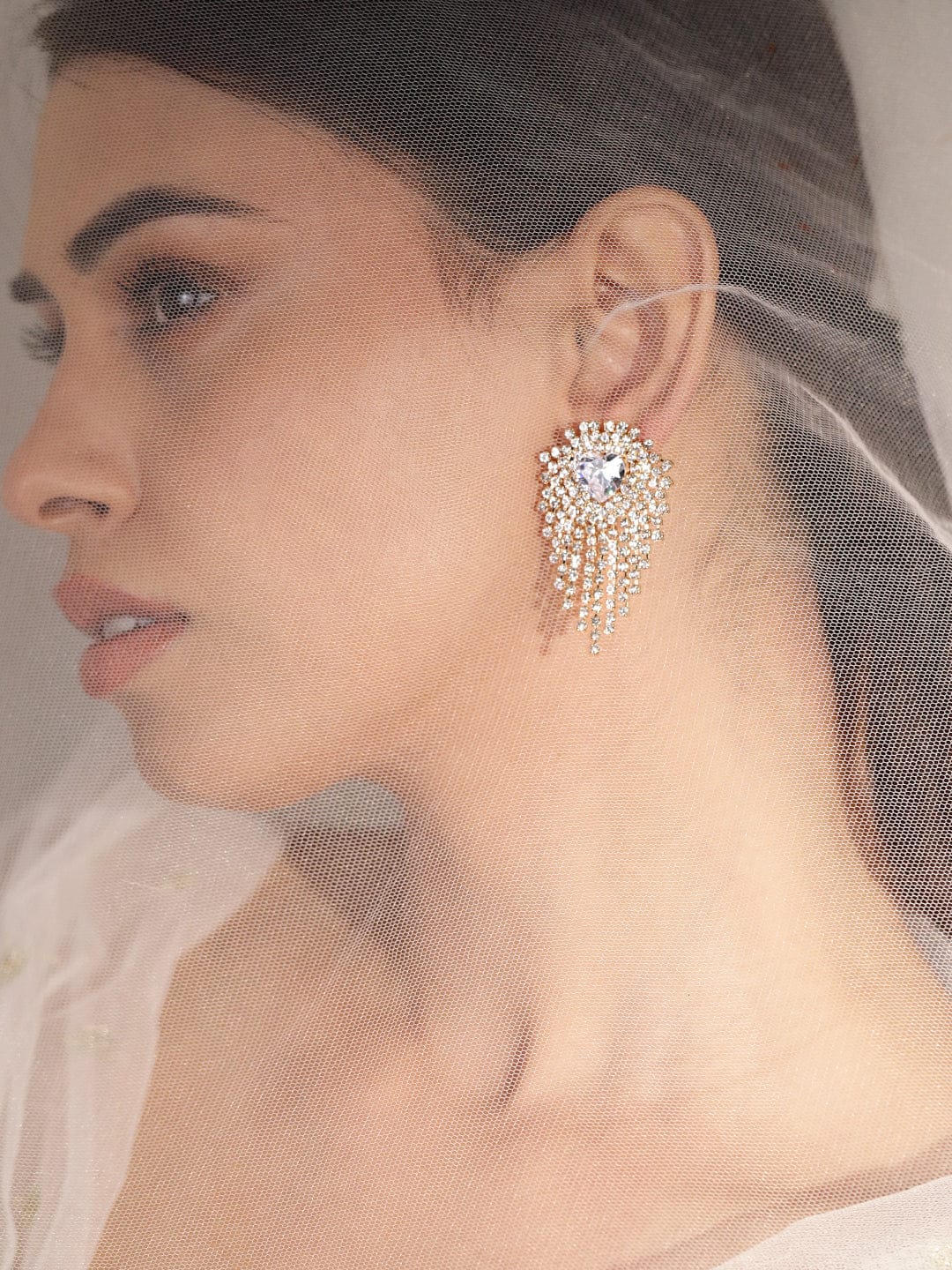 Modern Luxe Multistrand American Diamond Zirconia Earrings