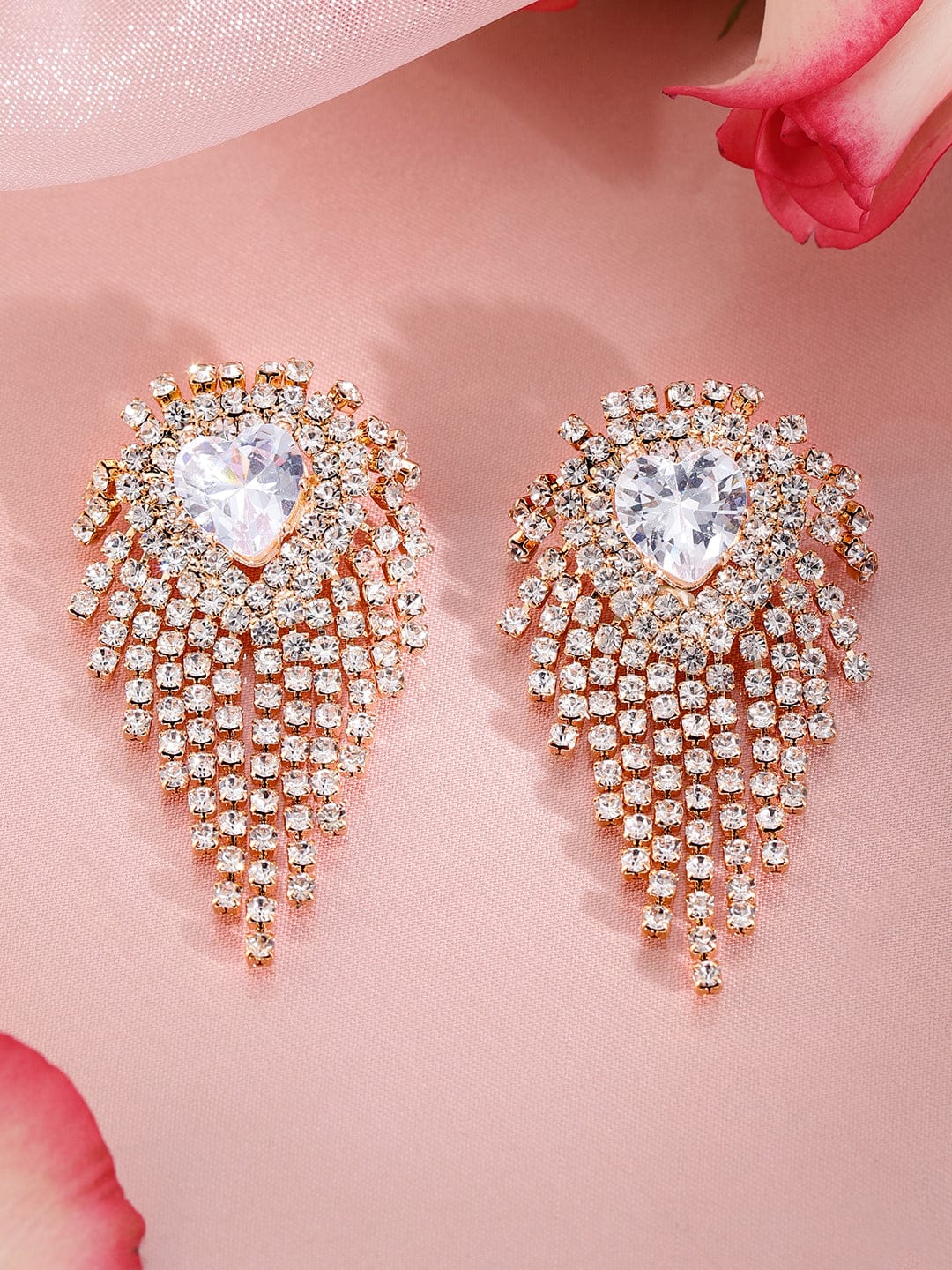 Modern Luxe Multistrand American Diamond Zirconia Earrings