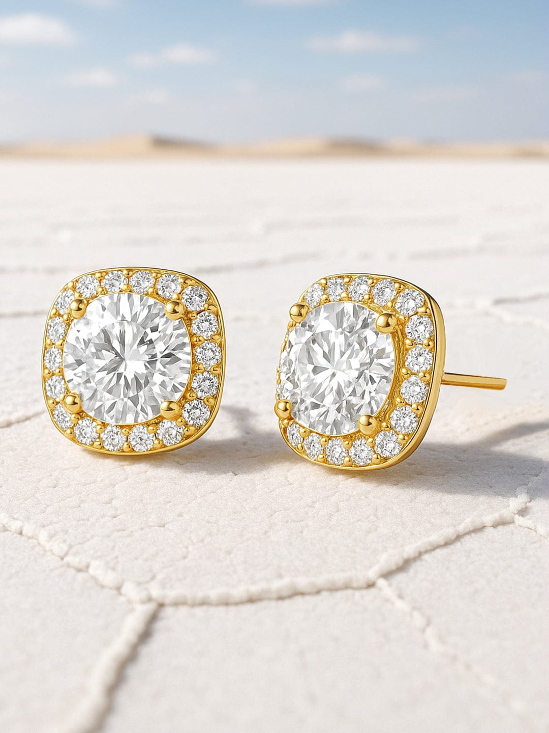 Elegant Aura Soft Square Studs