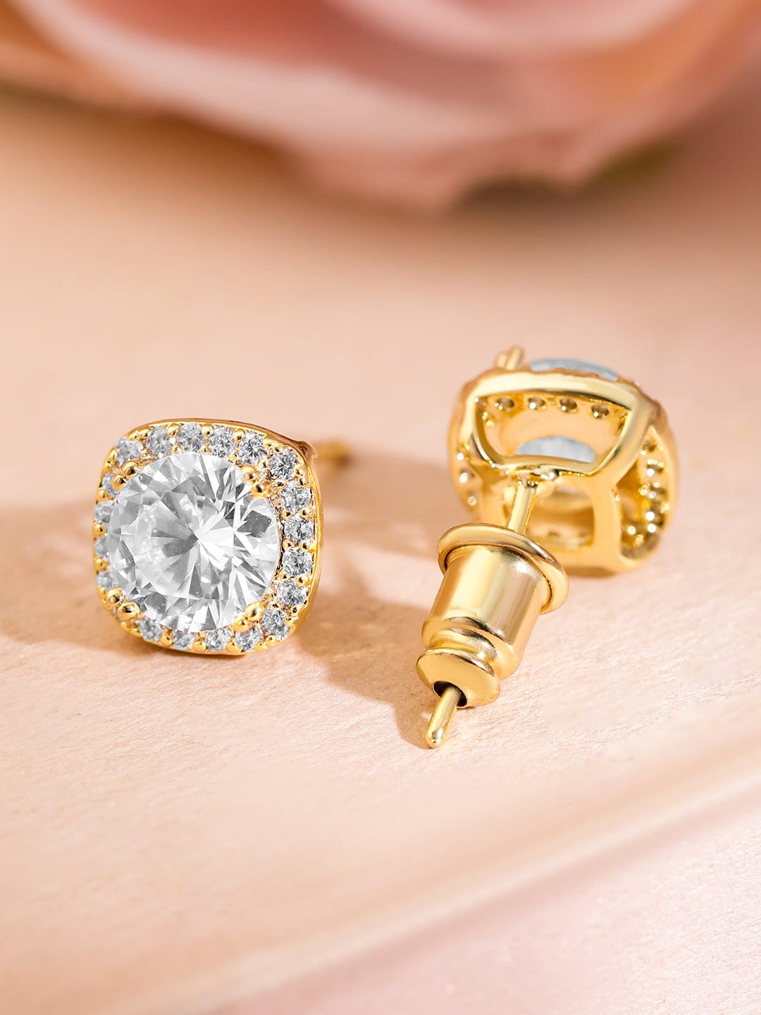 Elegant Aura Soft Square Studs