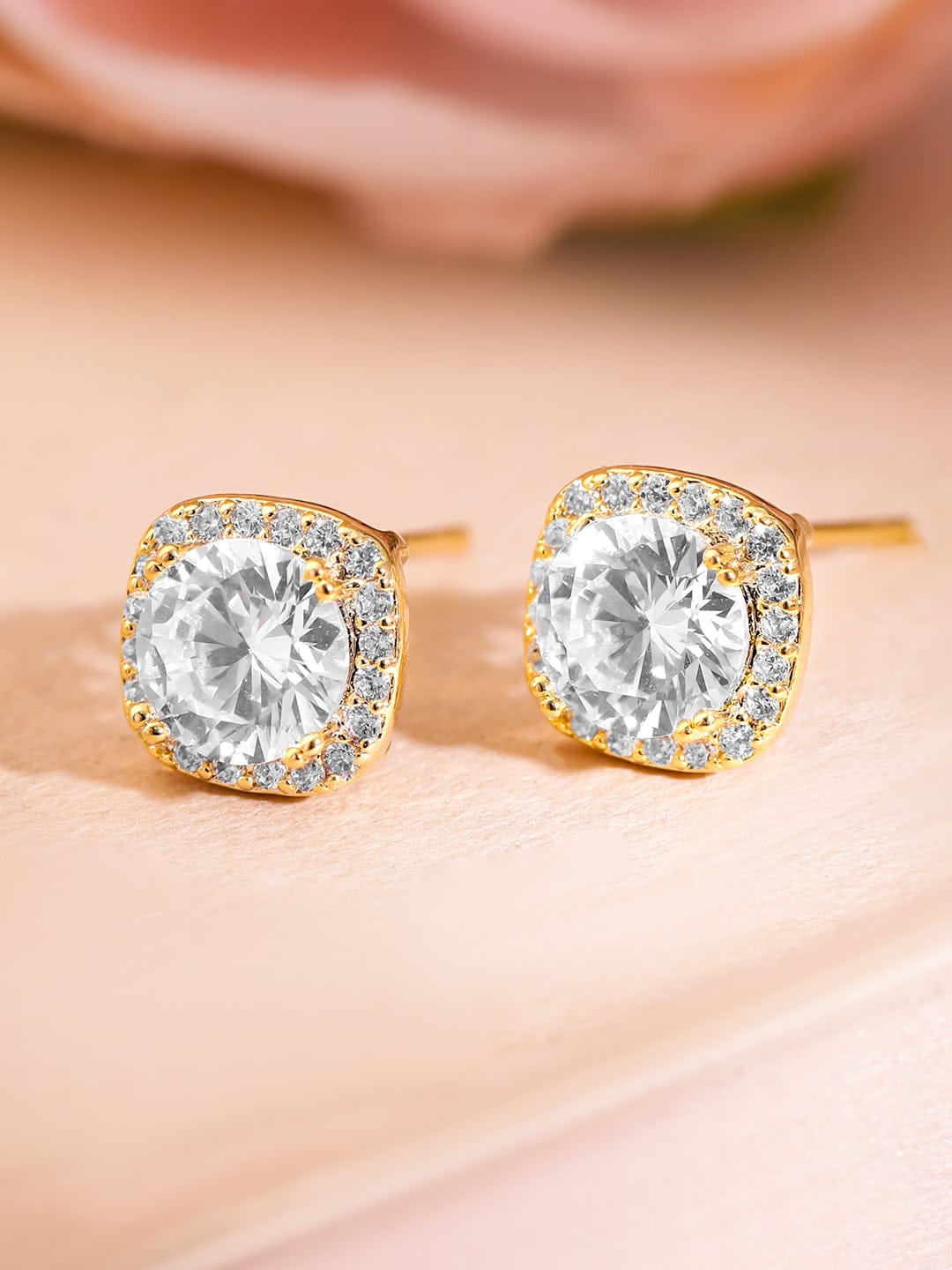 Elegant Aura Soft Square Studs