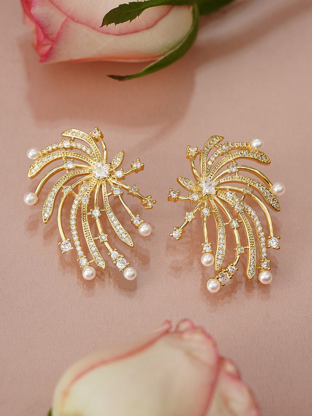 Twinkling Firework-Inspired Crystal Studs