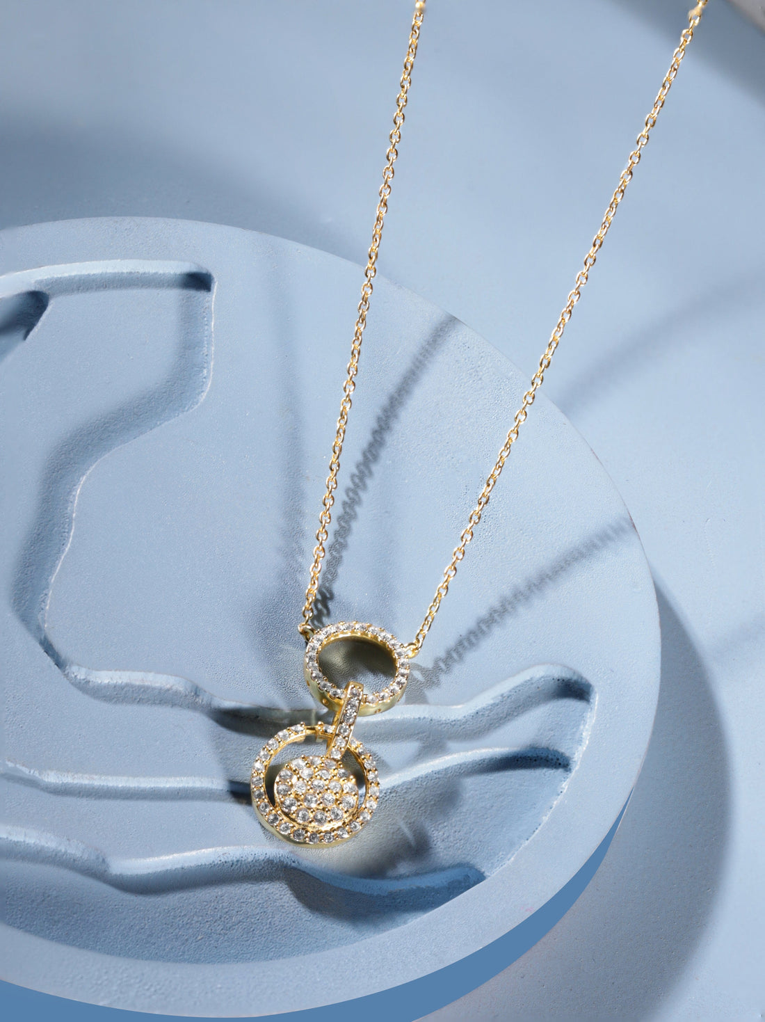 Dazzling AD Studded Pendant Necklace