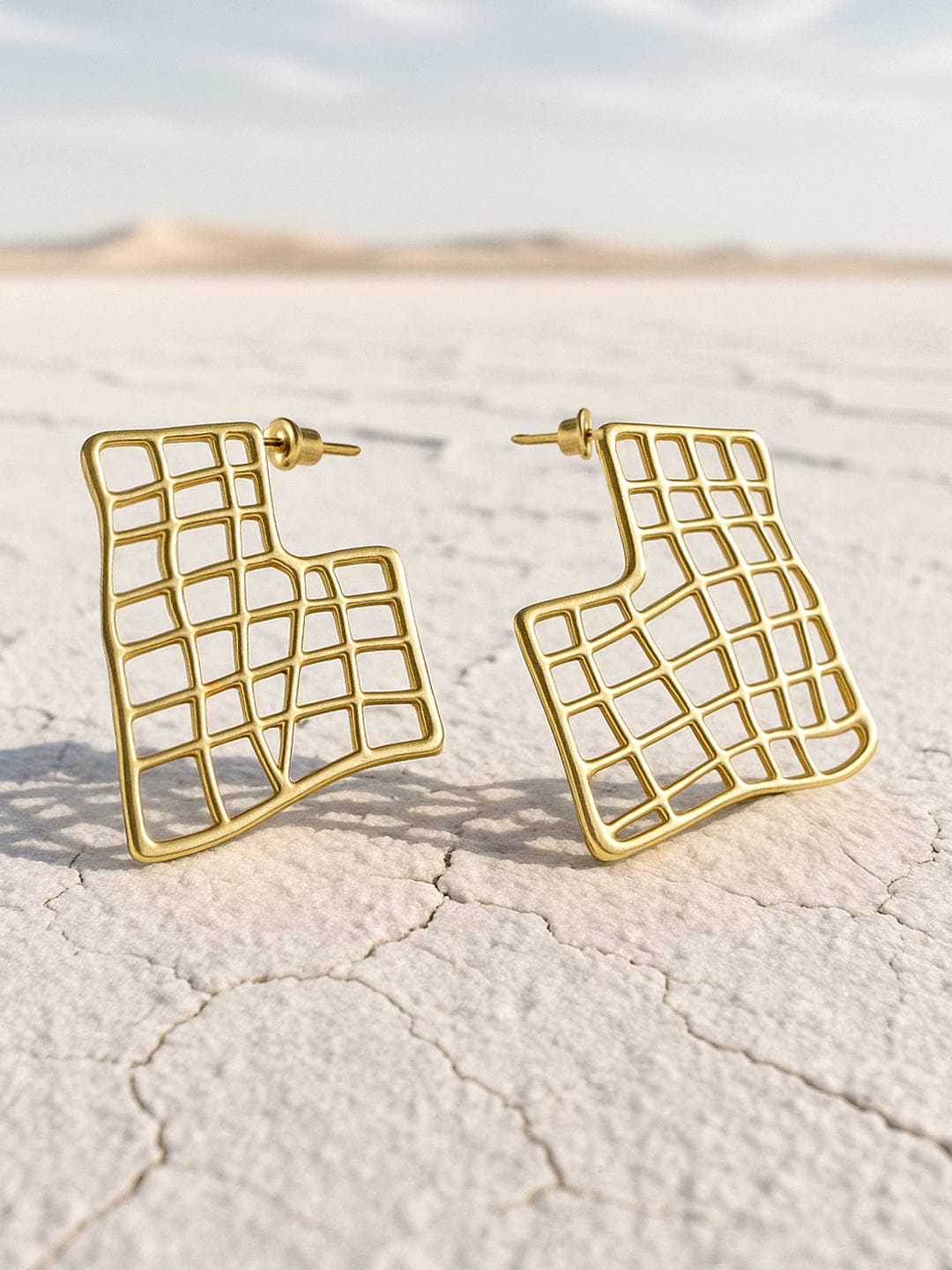 Rubans Gold Plated Handcrafted      Drop Earring