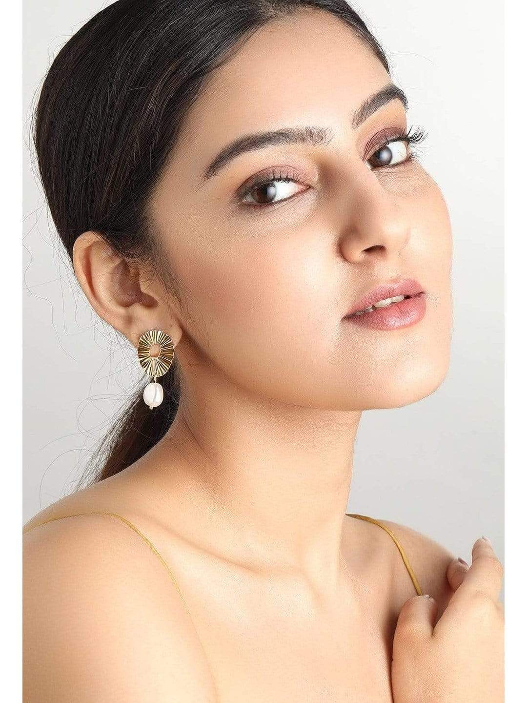 Rubans Gold Plated Handcrafted Set of 2 Srop Earrings