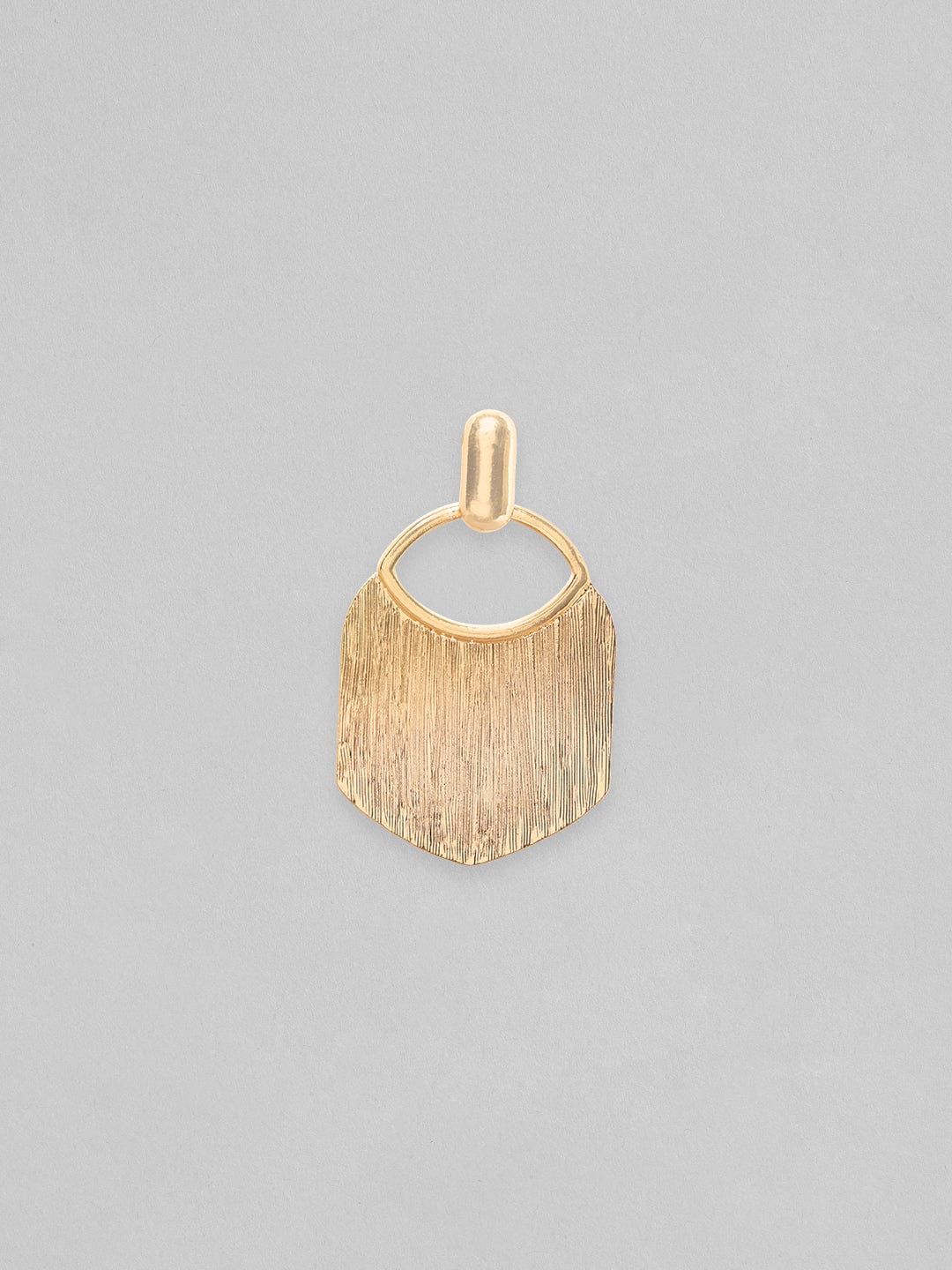 Rubans Voguish Gold Toned Textured Statement Tassel Earrings