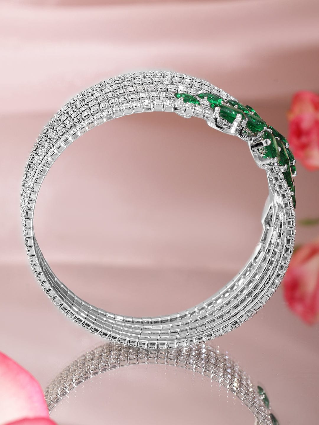American Diamond Zirconia Green Bracelet