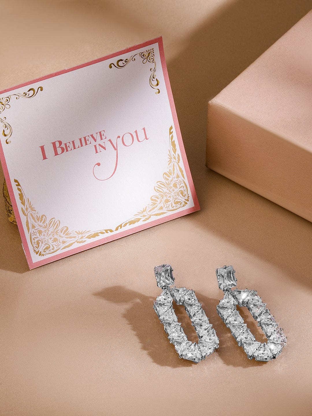 North South Trillion Octo Crystal Earrings