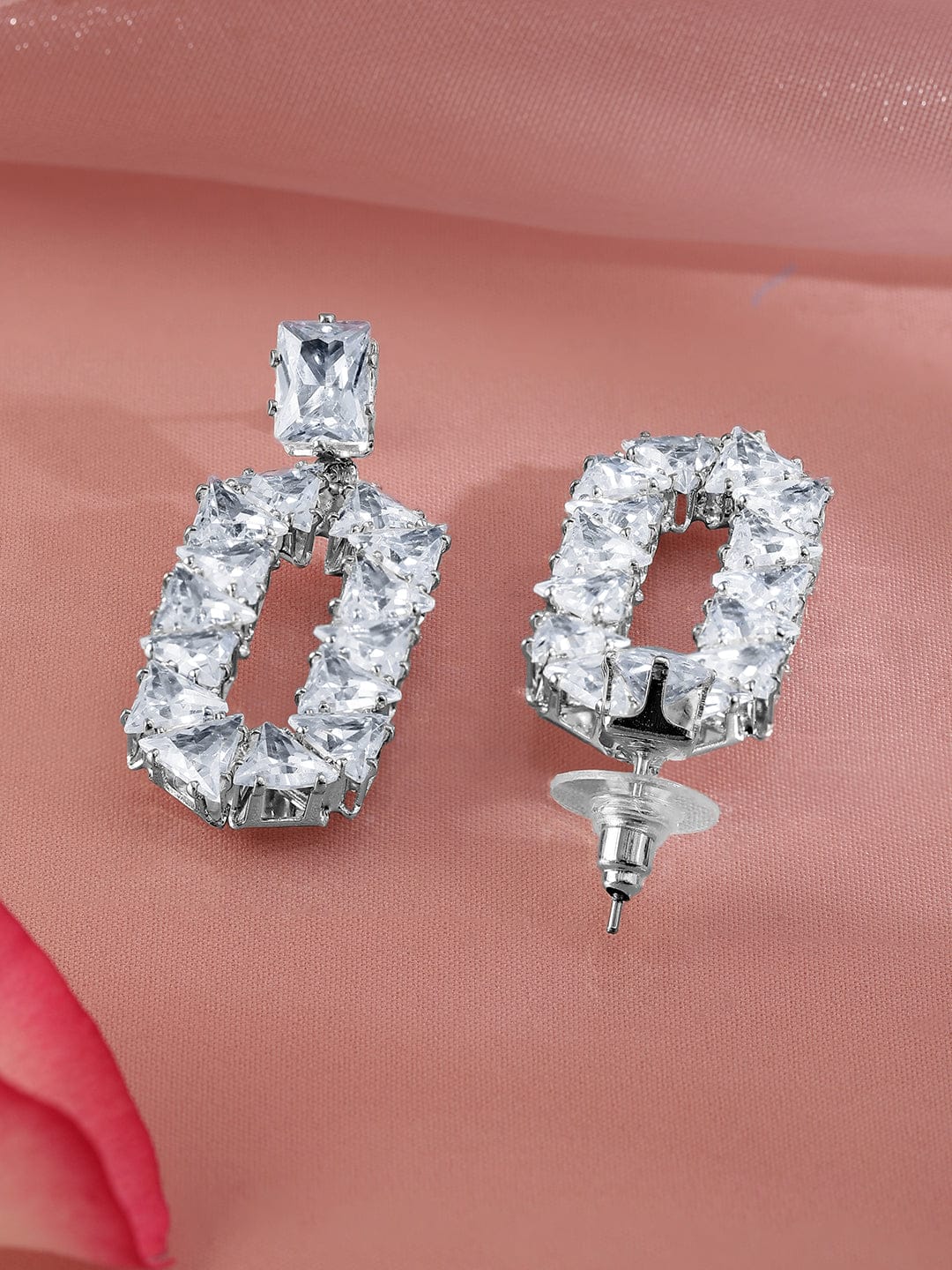 North South Trillion Octo Crystal Earrings