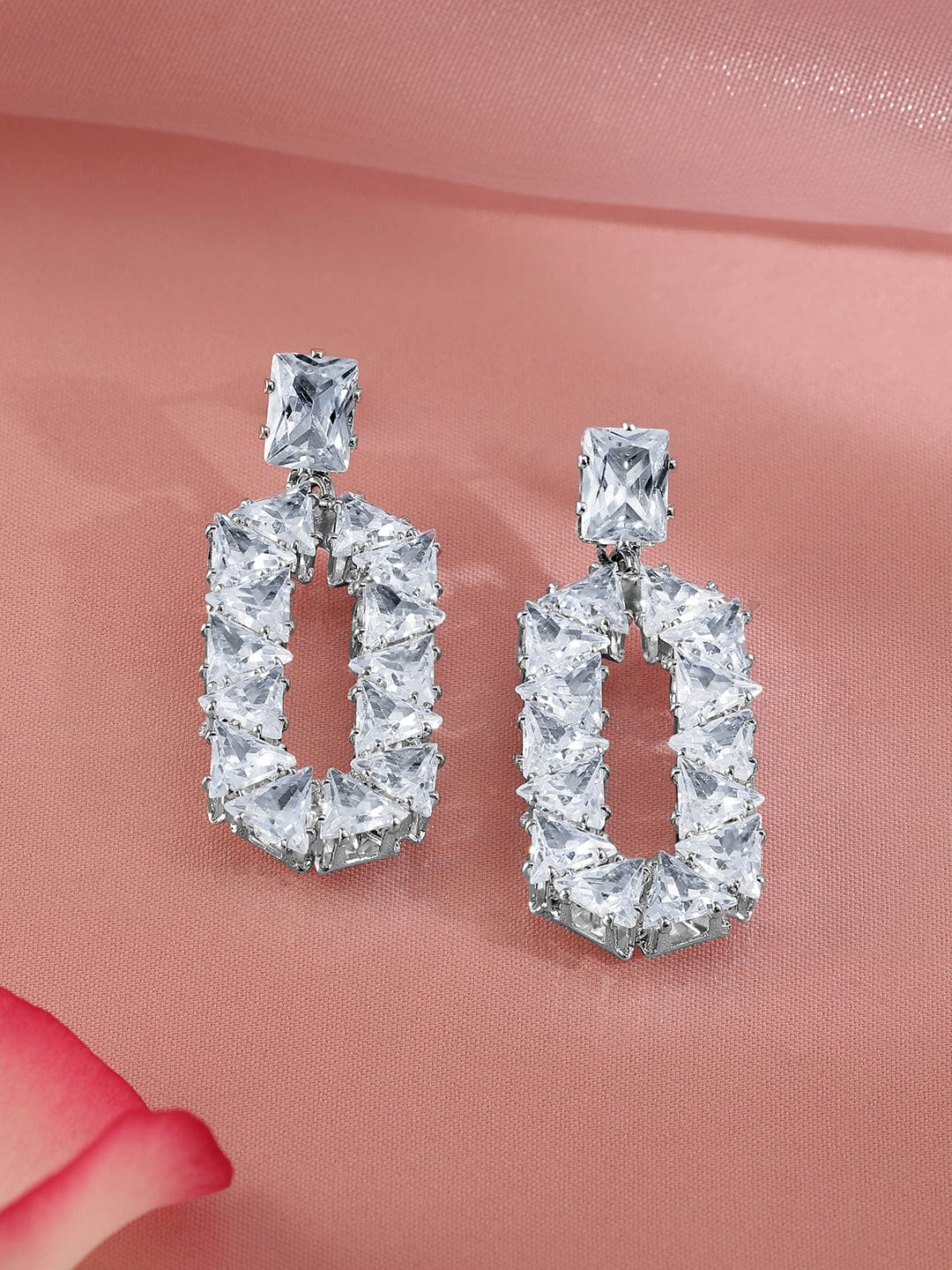 North South Trillion Octo Crystal Earrings