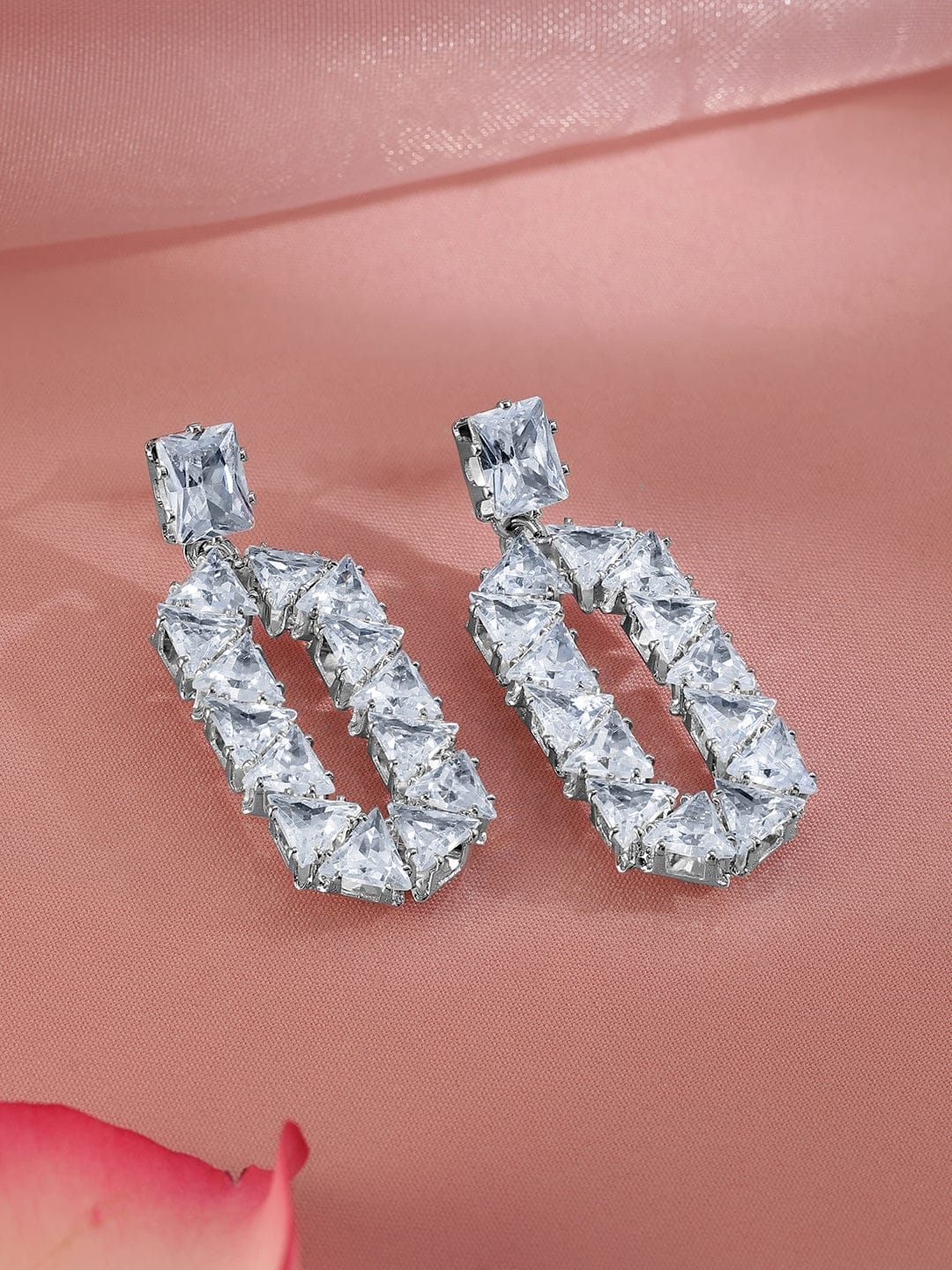 North South Trillion Octo Crystal Earrings