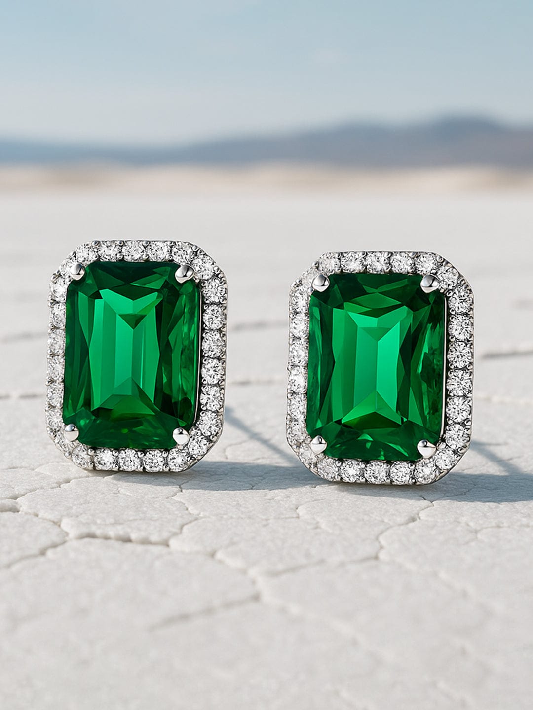 Emerald Stud Earrings