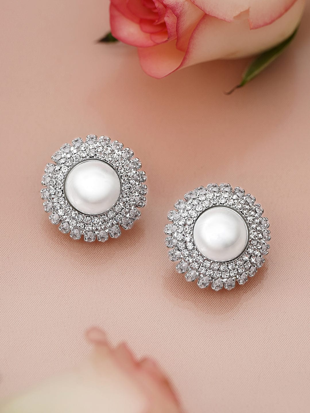 Pearl Touch American Diamond Zirconia Studs