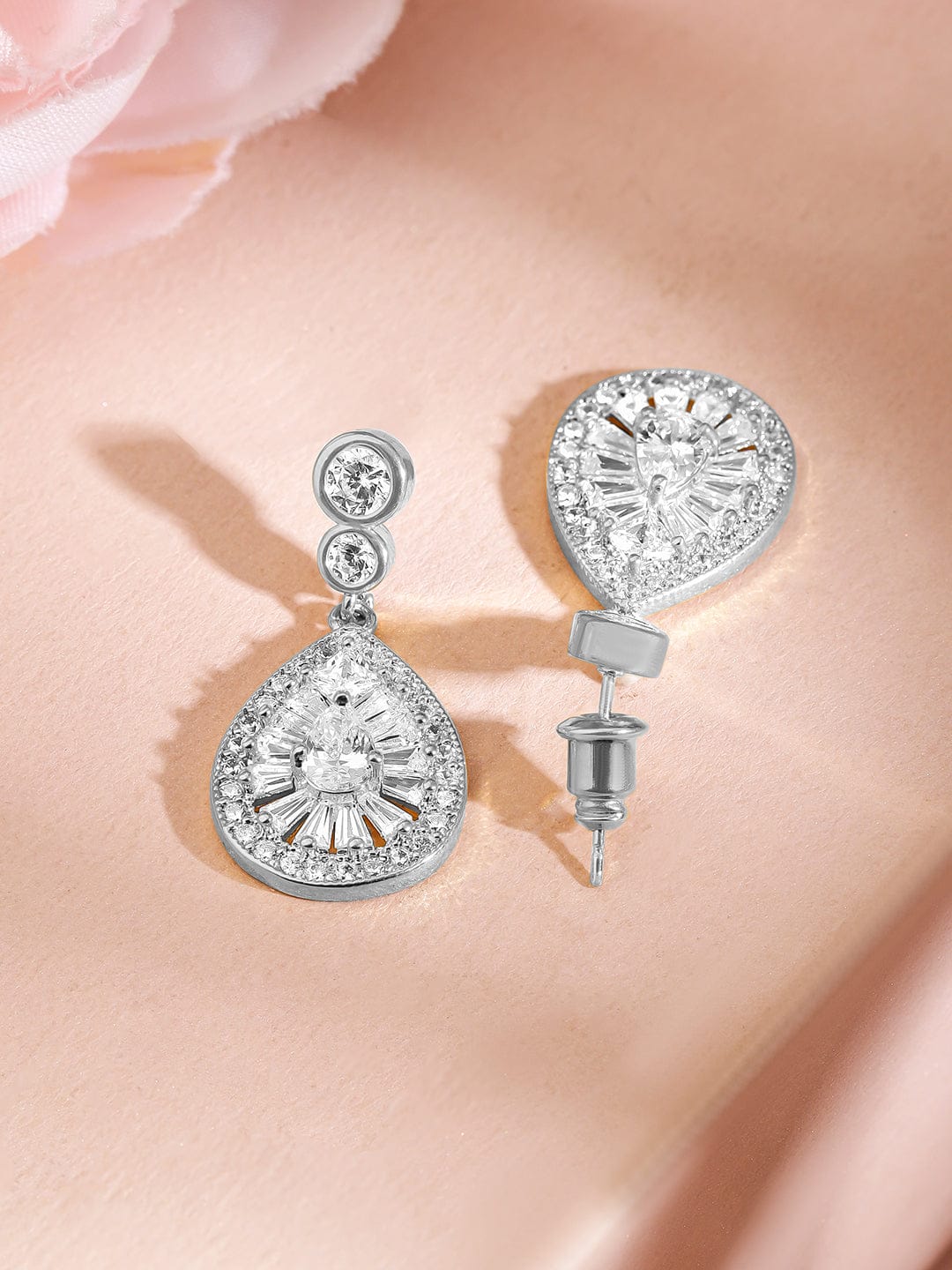 Whispers of Crystals Teardrop Earrings