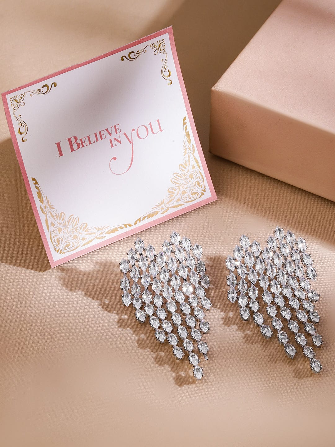 Starlit Glam American Diamond Zirconia Danglers