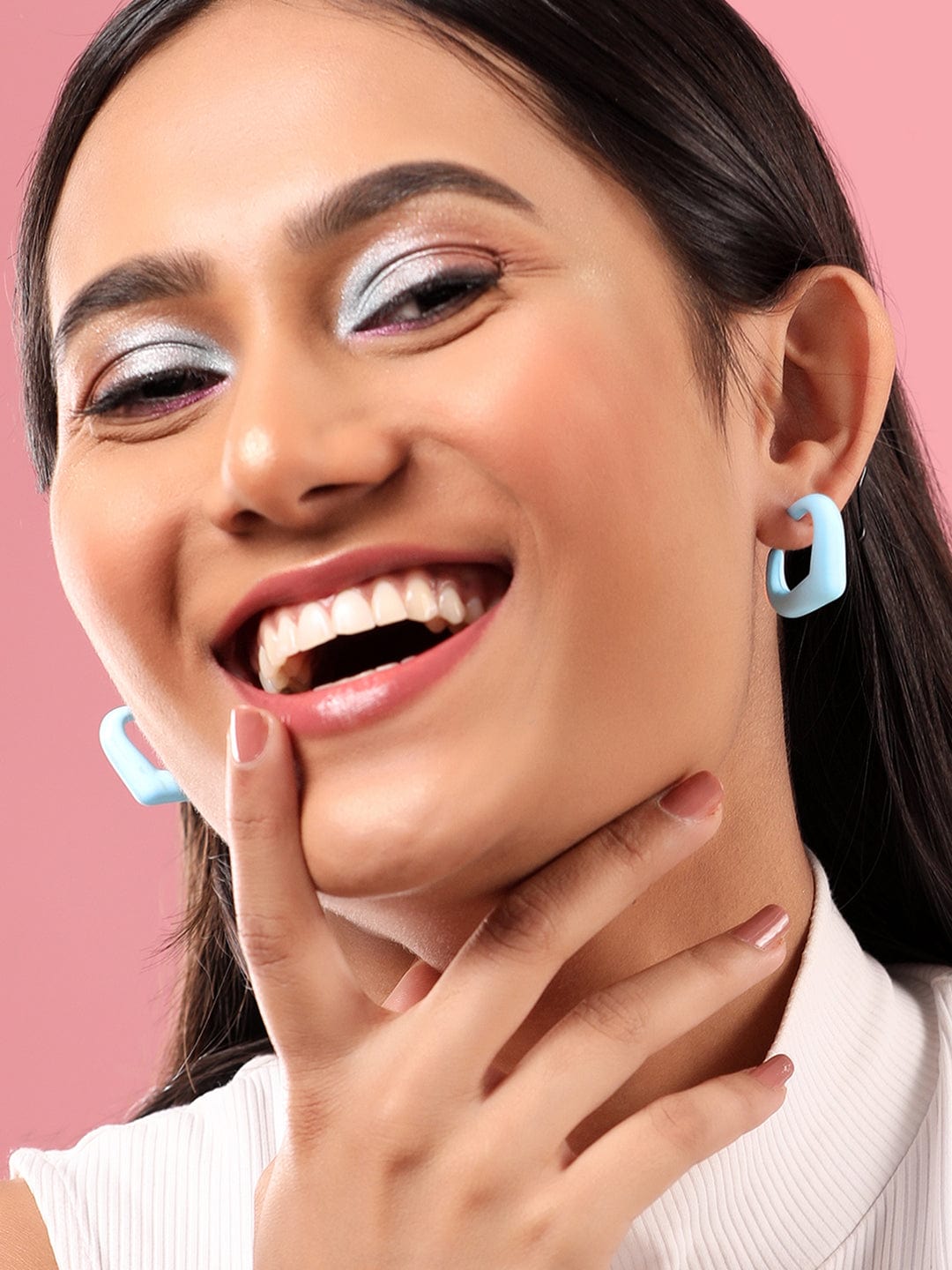 Rubans Voguish Gold-Toned Classic Hoop Earrings