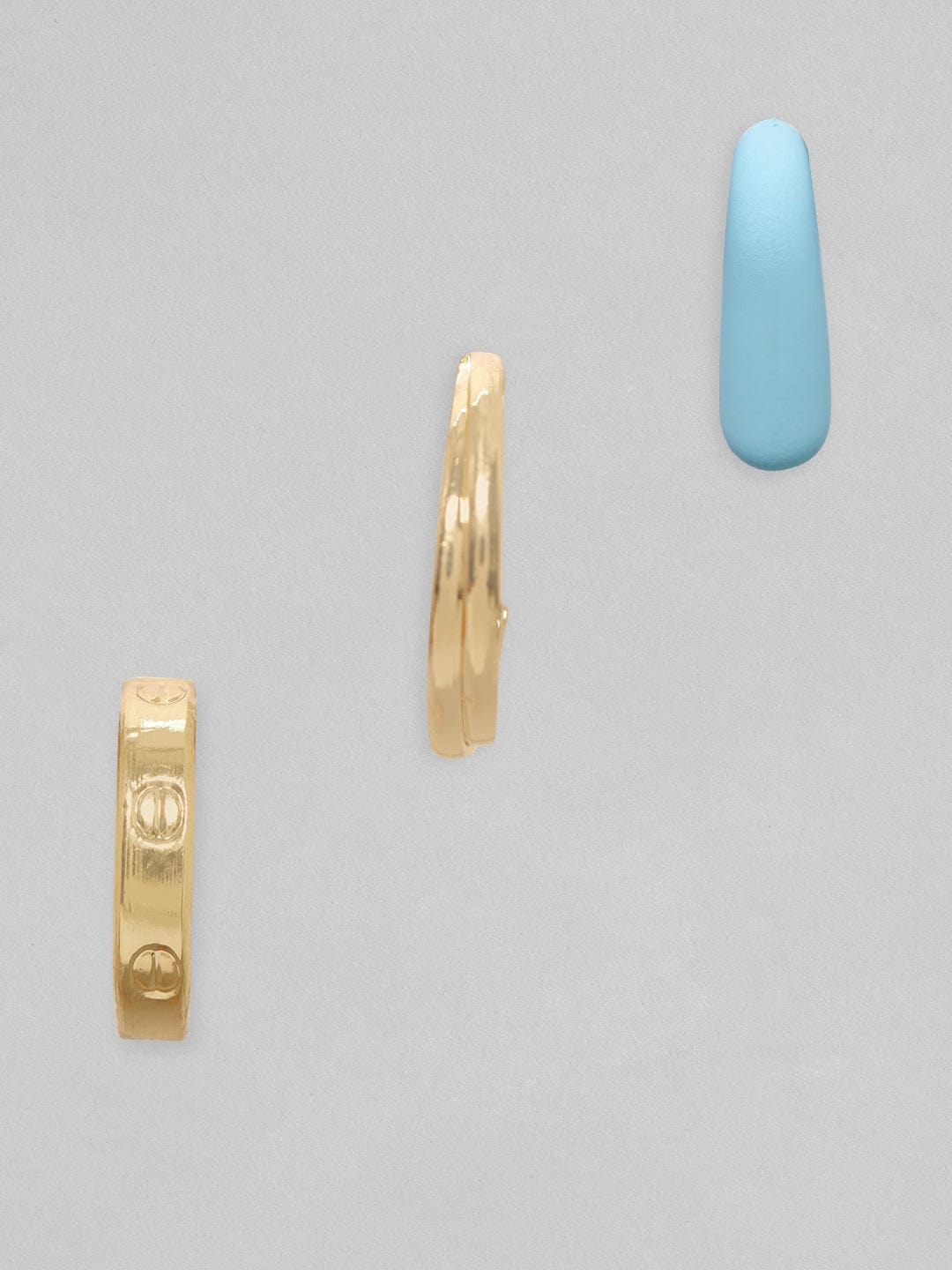 Rubans Voguish Gold-Toned Classic Hoop Earrings