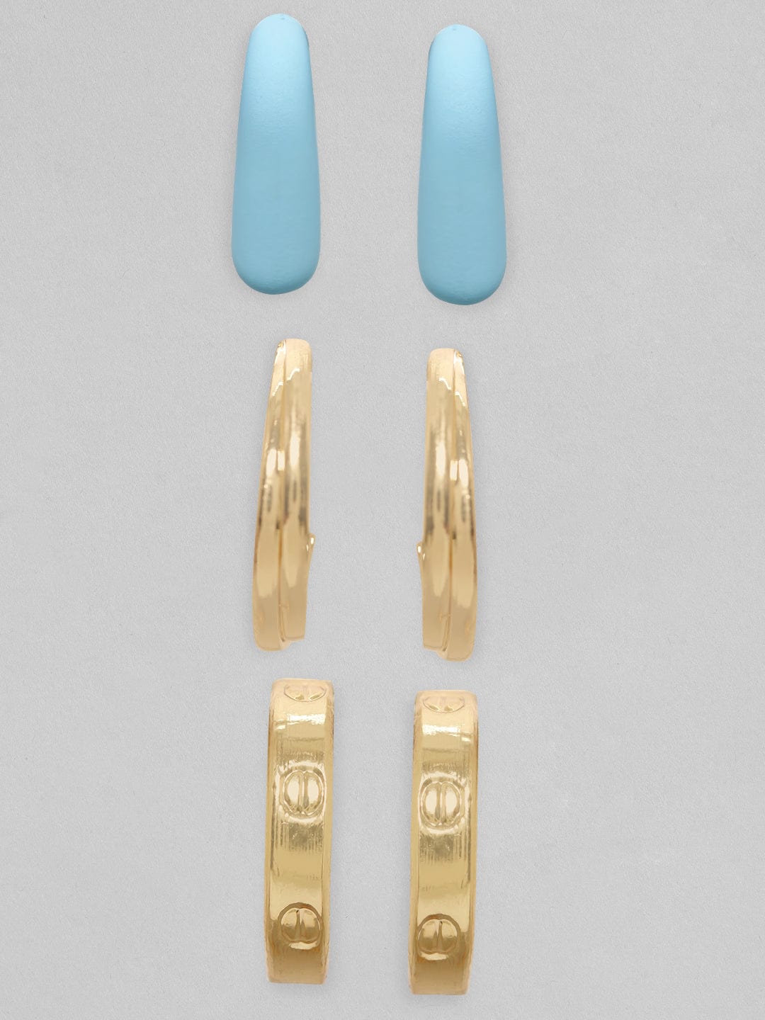 Rubans Voguish Gold-Toned Classic Hoop Earrings