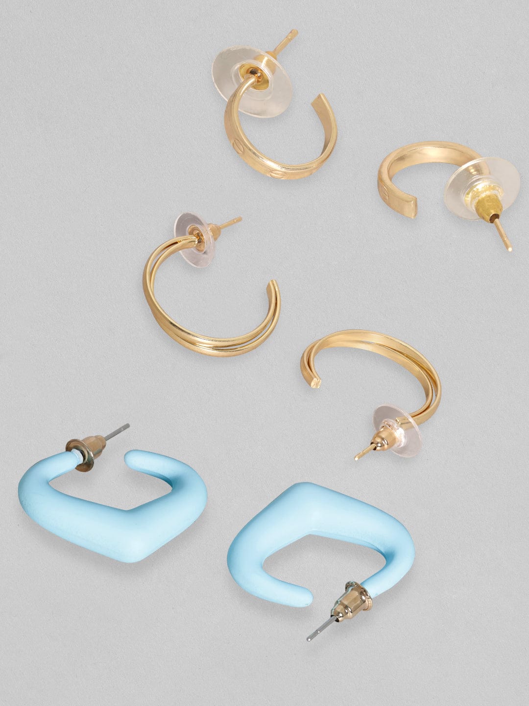 Rubans Voguish Gold-Toned Classic Hoop Earrings