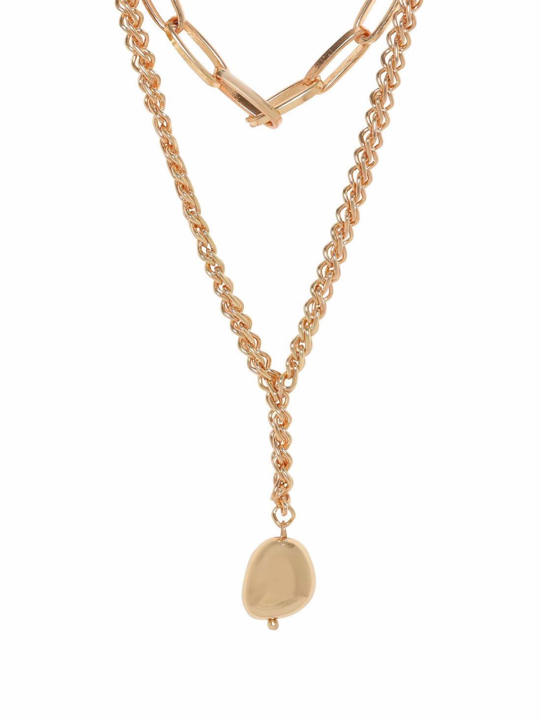 Modern Link & Rope Style Necklace