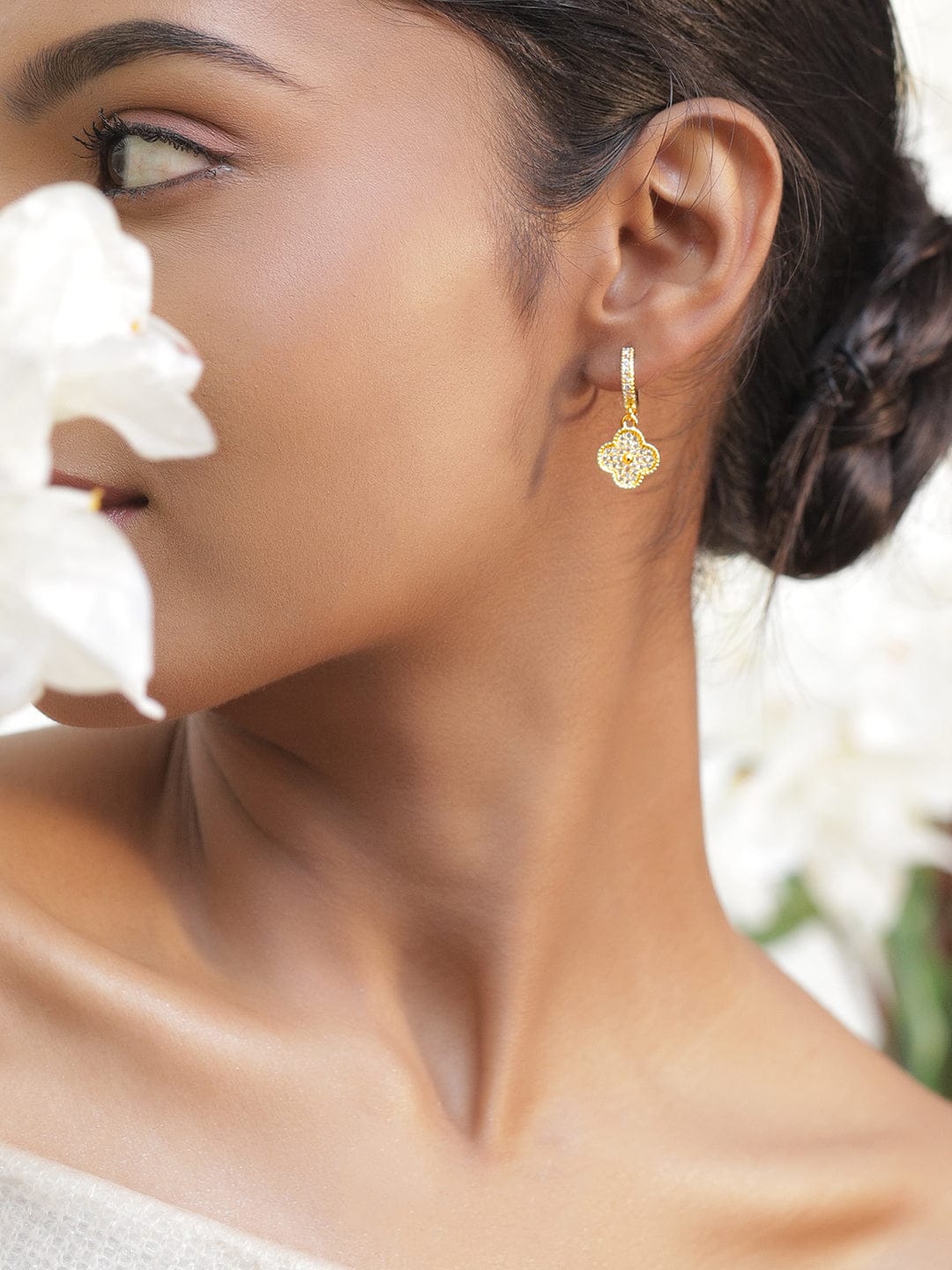 Petal Glow Drops Hoops