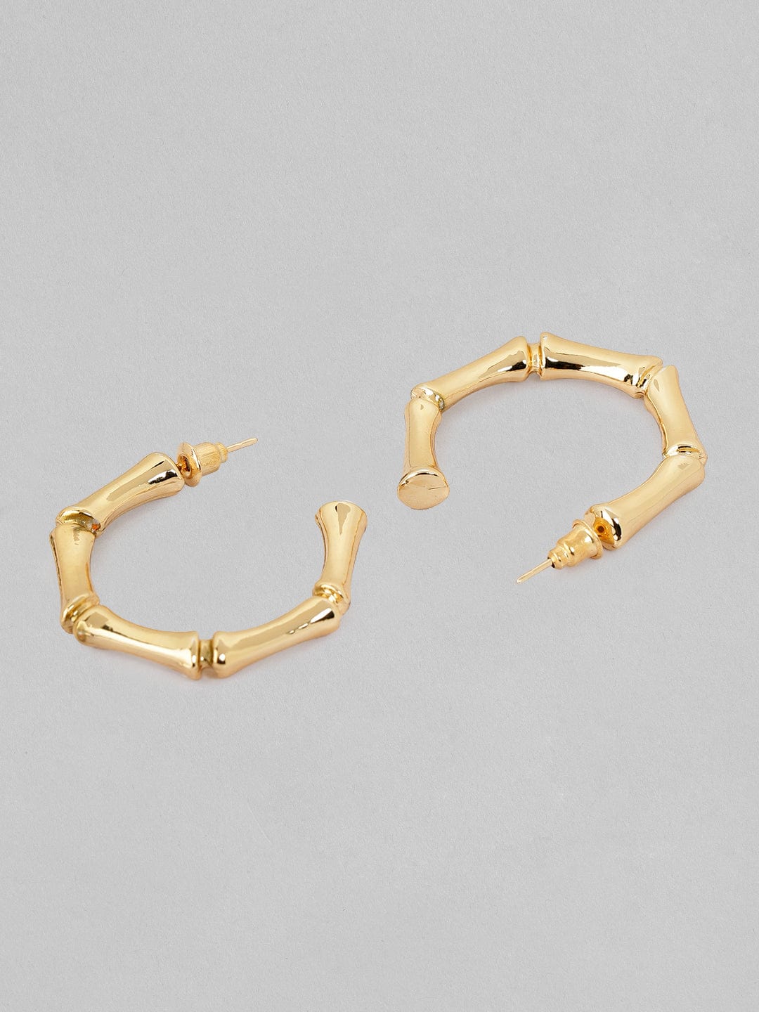 Rubans Voguish A Set of 2 Gold Toned Classic Earring