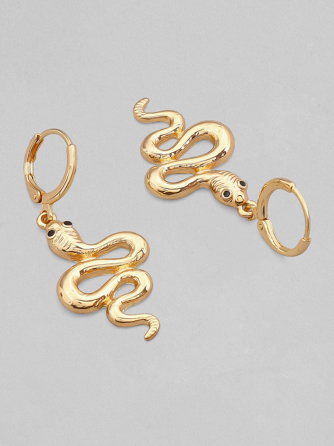 Rubans Voguish A Set of 2 Gold Toned Classic Earring