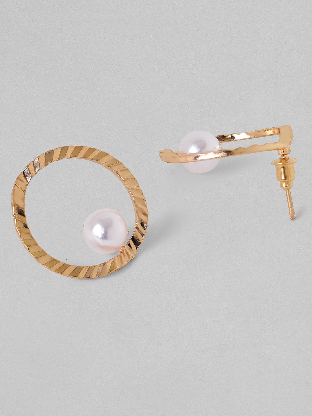 Rubans Voguish A set of 2 Gold Toned pearl Studded Earring