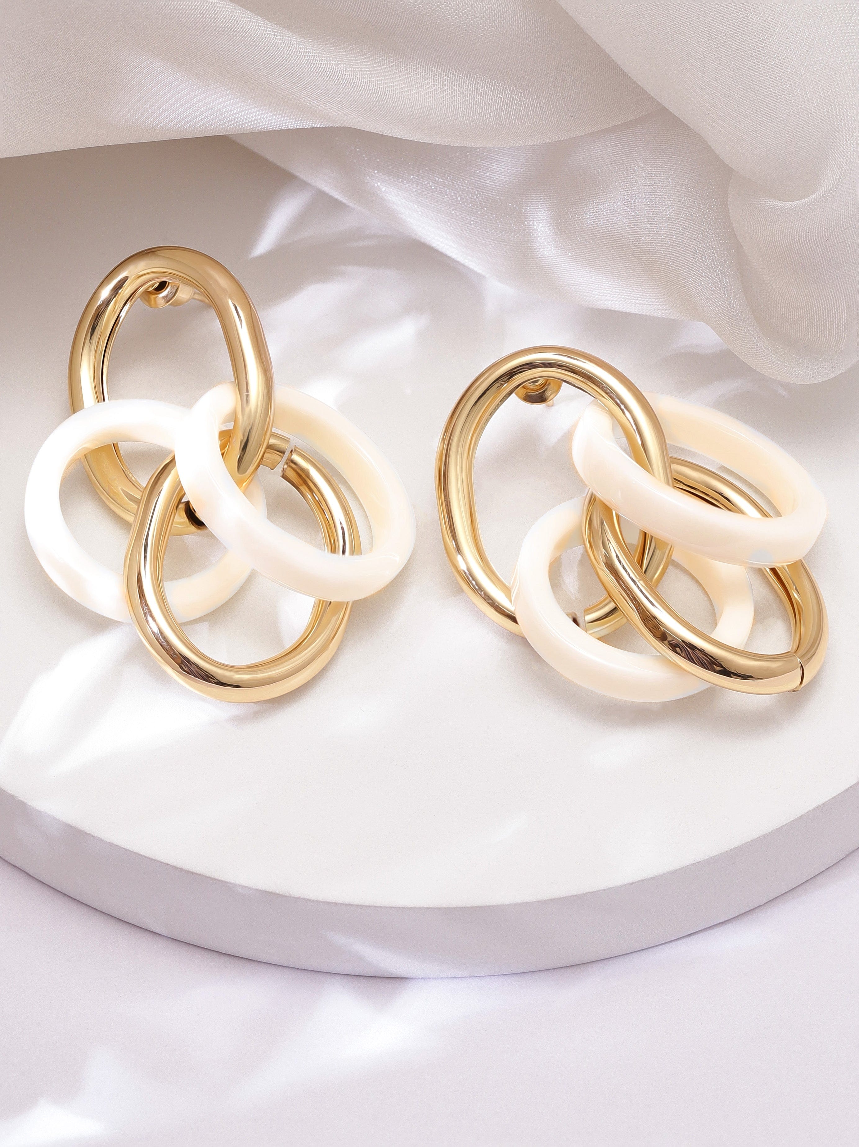 Rubans Voguish Classic Gold Plated Stud Earrings