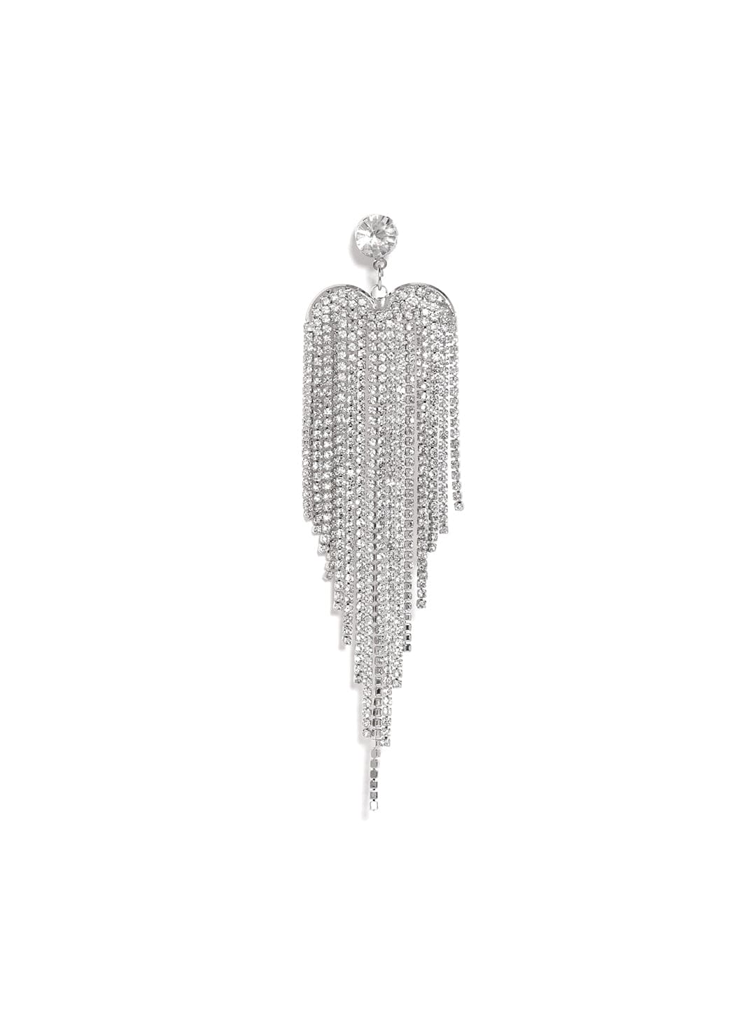 Lustrous Flow Multistrand American Diamond Zirconia Earrings