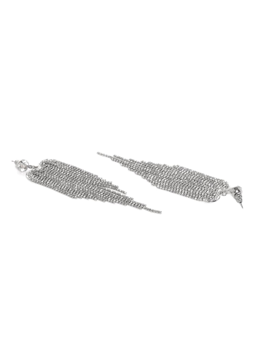 Lustrous Flow Multistrand American Diamond Zirconia Earrings