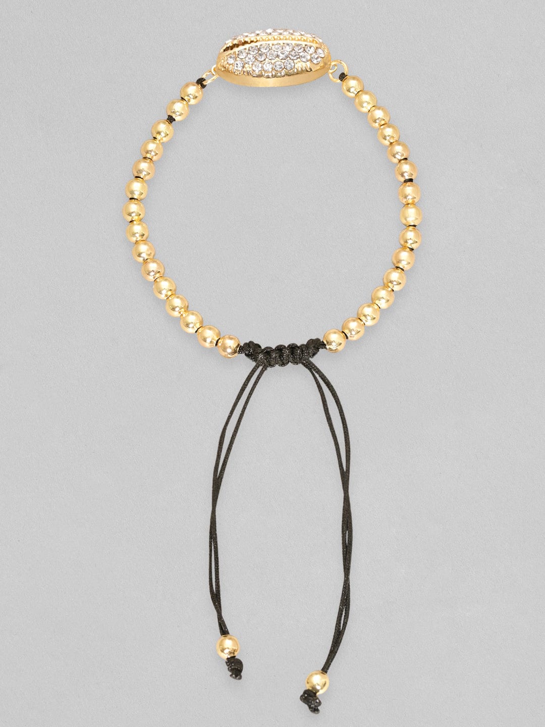 Rubans Voguish Gold Plated Bead Bracelet