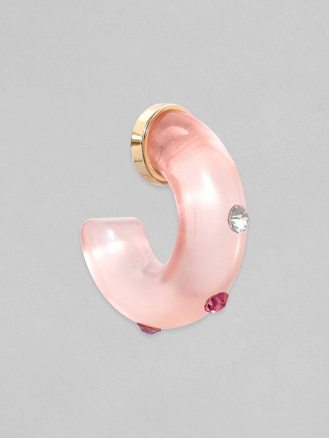 Rubans Voguish Gold -Plated Classic Half Hoop Earrings