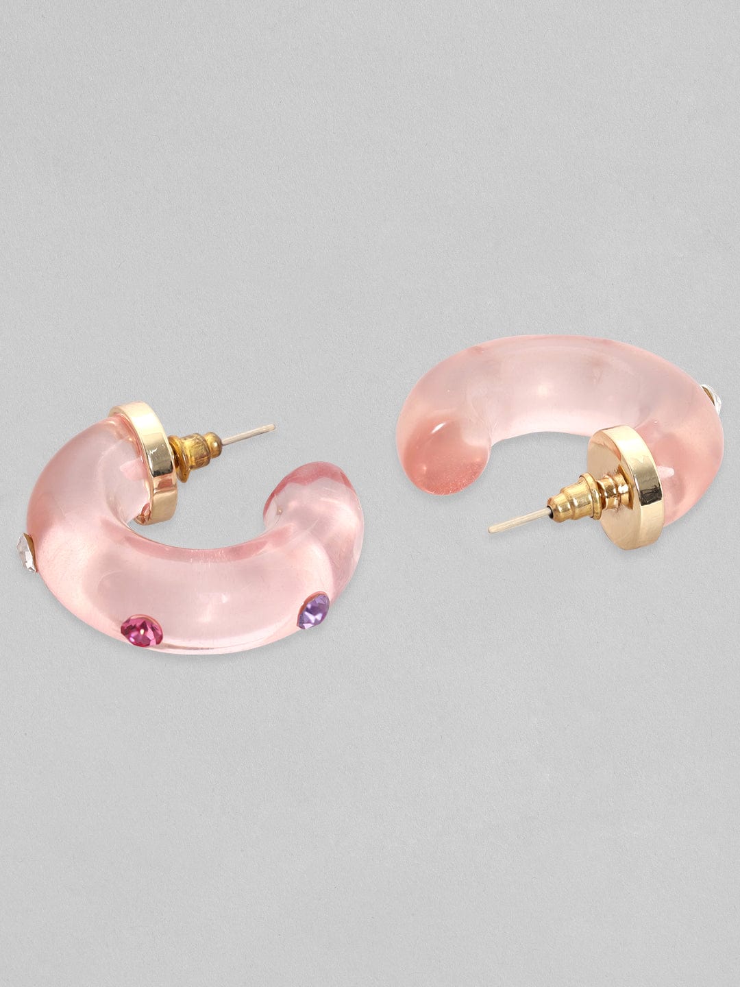 Rubans Voguish Gold -Plated Classic Half Hoop Earrings