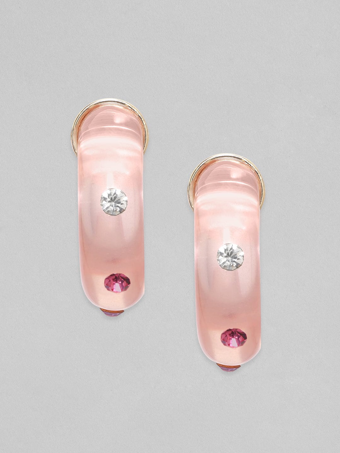 Rubans Voguish Gold -Plated Classic Half Hoop Earrings