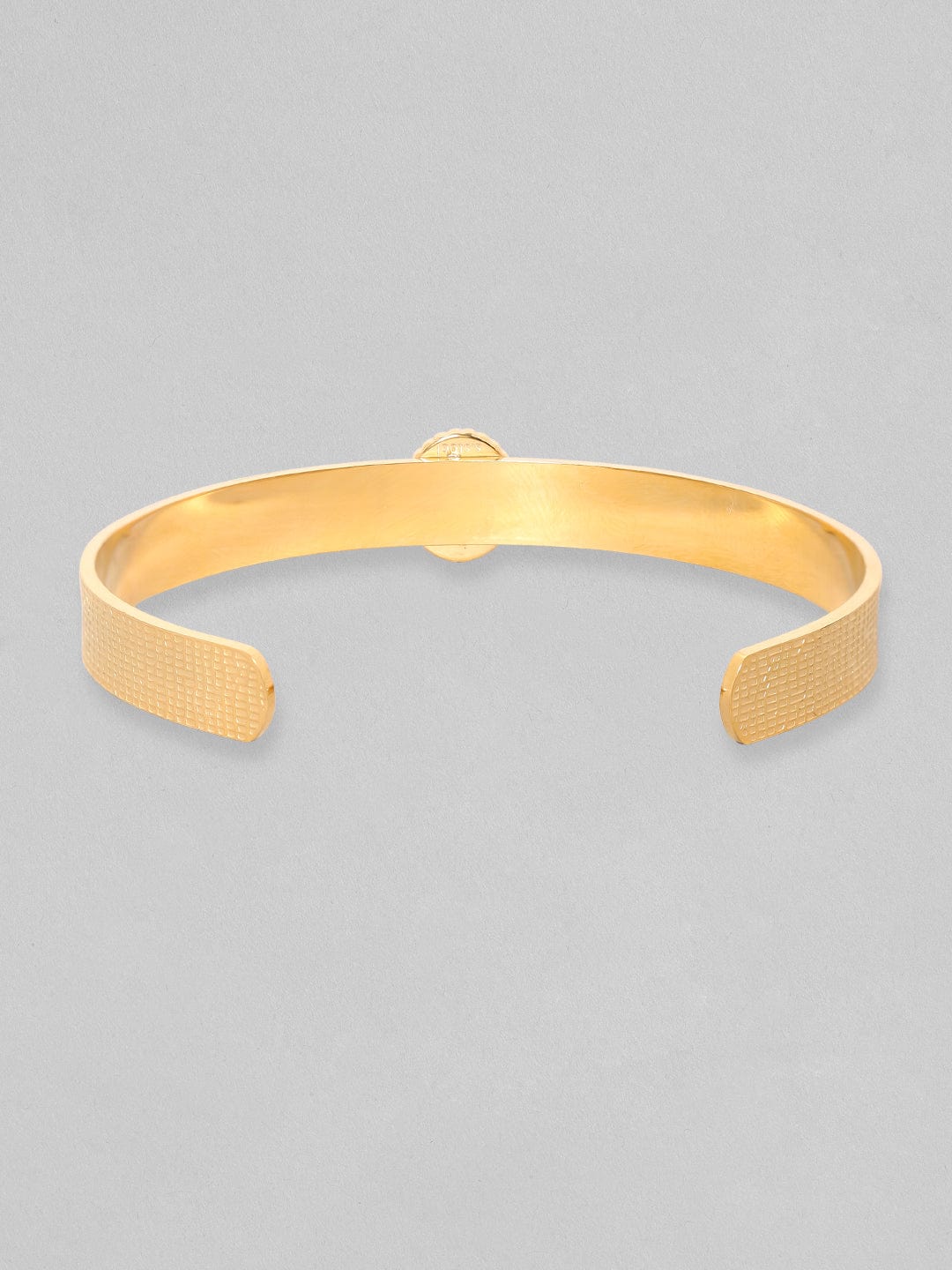 Rubans Voguish 18K Gold Plated Green Gem Studded Waterproof Cuff  Bracelet.