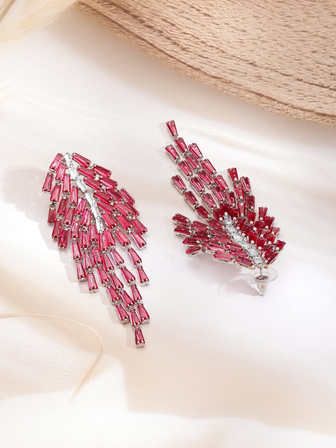 Pink Tassel Dangler Earrings
