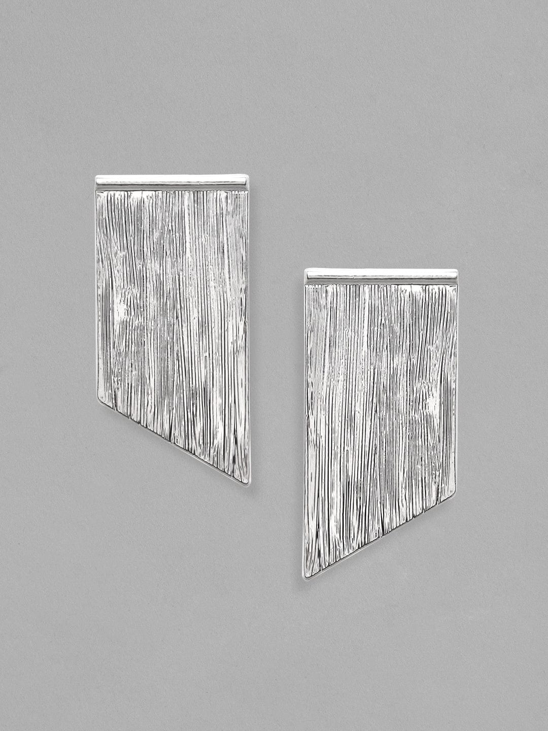 Rubans Voguish Rhodium Plated Tassels Earrings