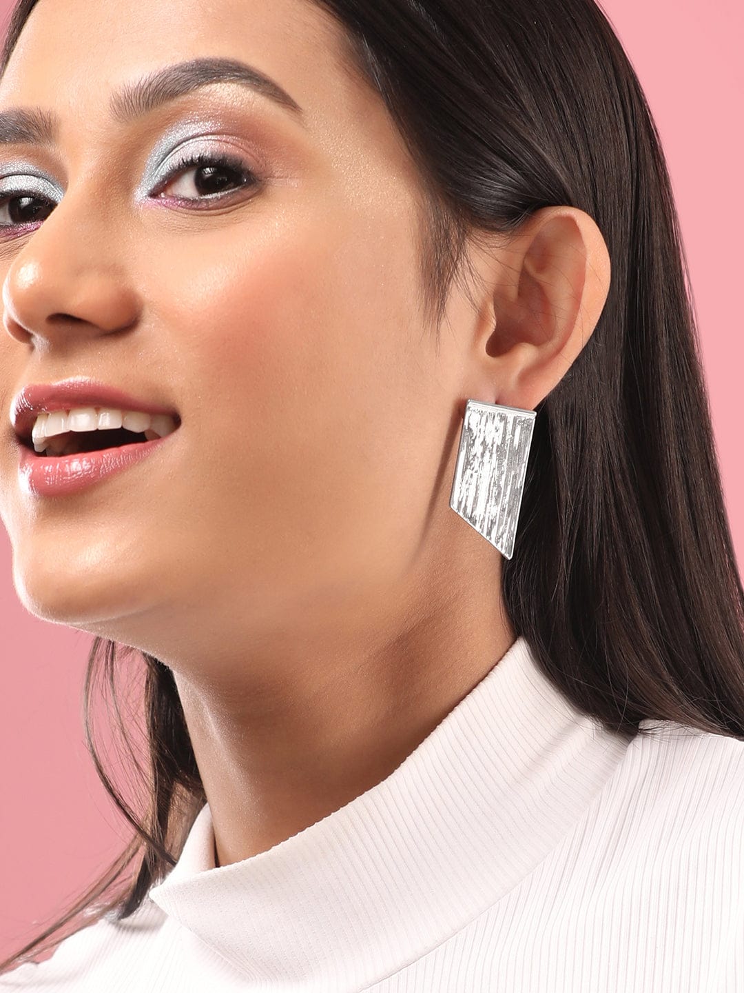 Rubans Voguish Rhodium Plated Tassels Earrings