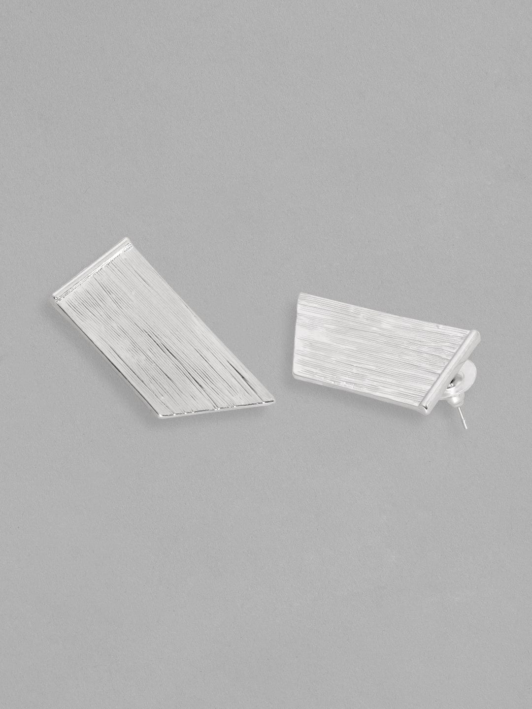 Rubans Voguish Rhodium Plated Tassels Earrings