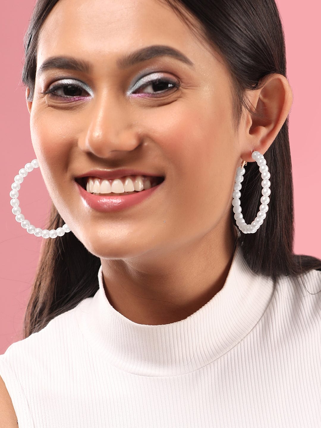 Rubans Voguish Set Of 5, Multi Style Hoop Earrings