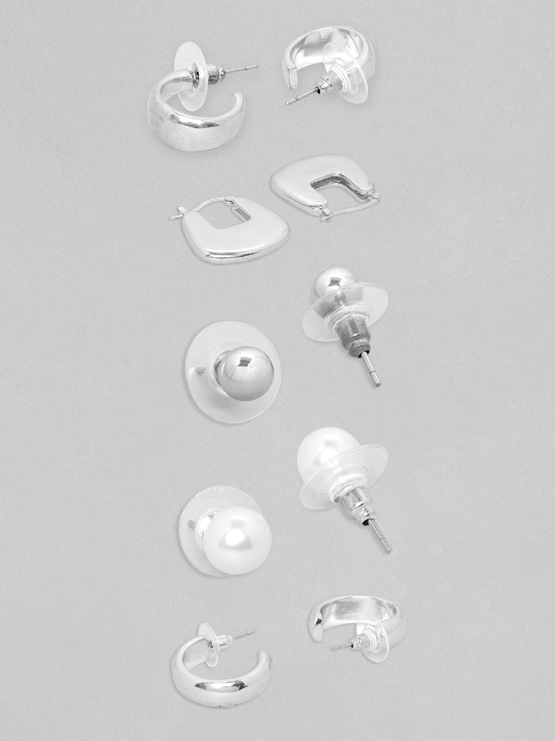 Rubans Voguish Women Set of 4 Classic Studs Earrings