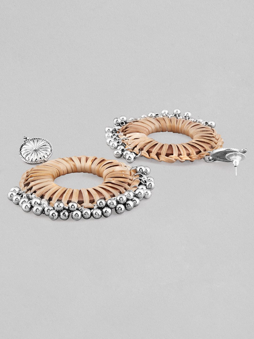 Rubans Voguish Women  Silver-Toned Classic Hoop Earrings