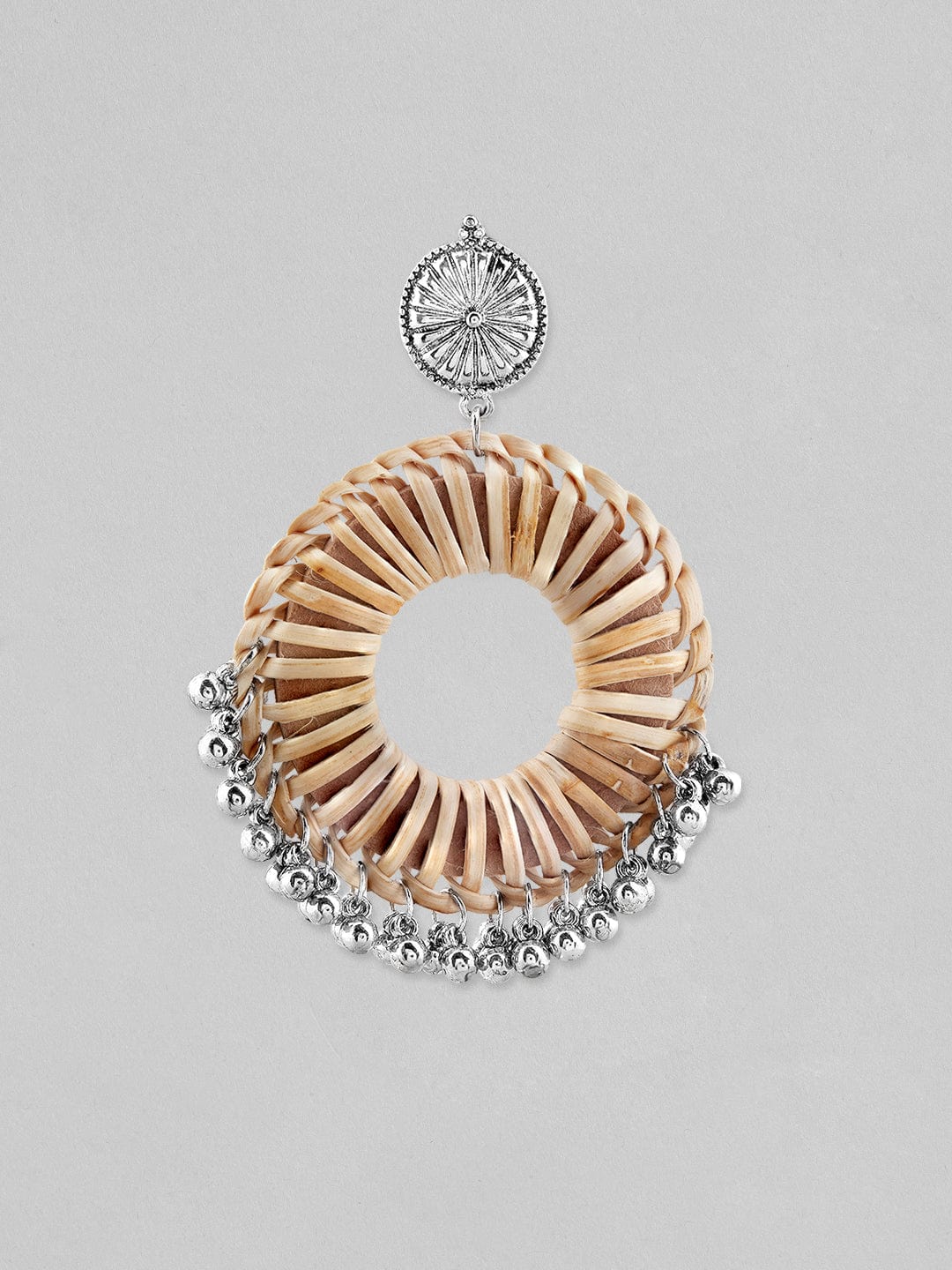 Rubans Voguish Women  Silver-Toned Classic Hoop Earrings