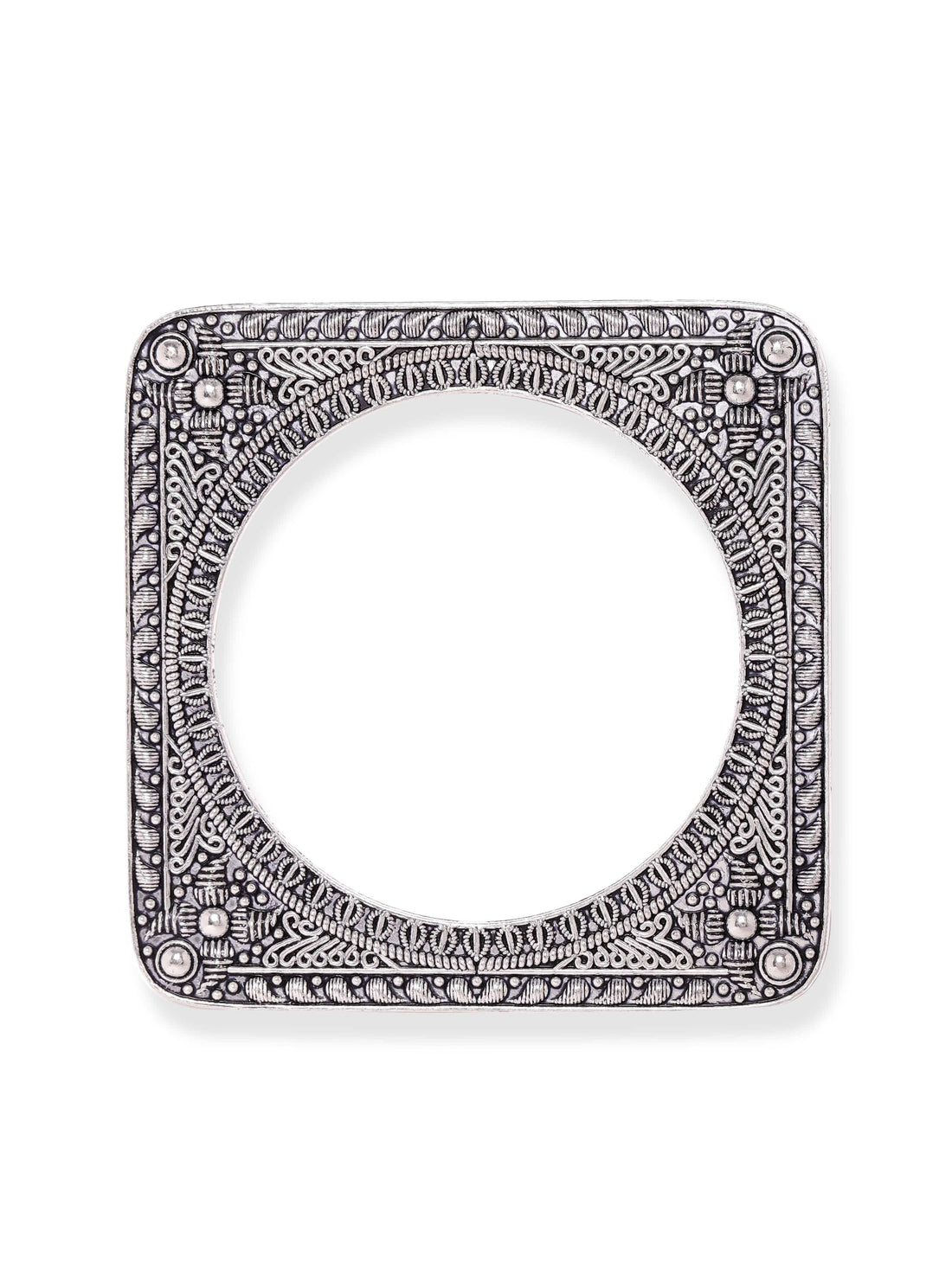 Pair of Oxidised Geometric Bangles
