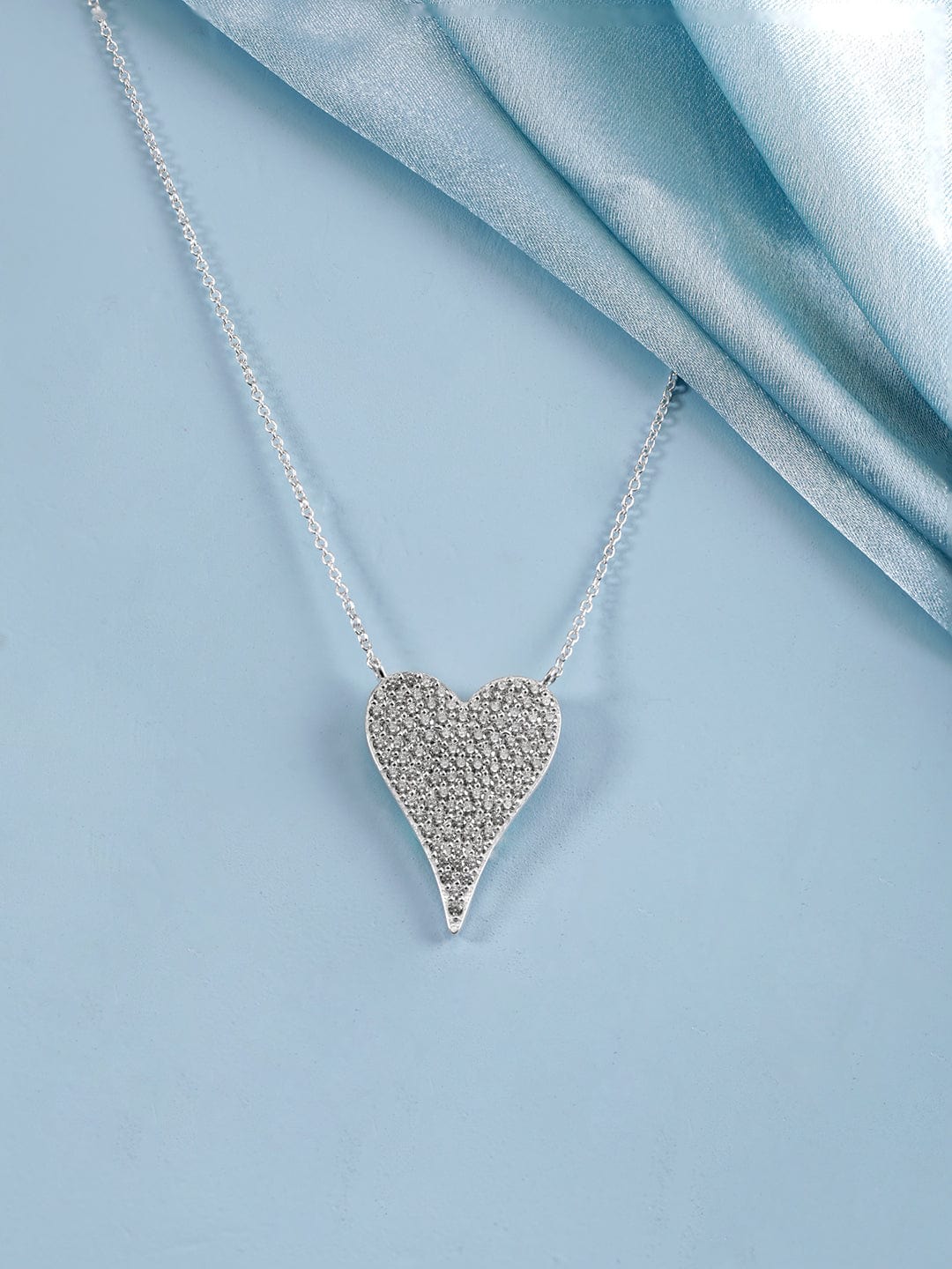 Pristine Heart Pendant Chain Necklace