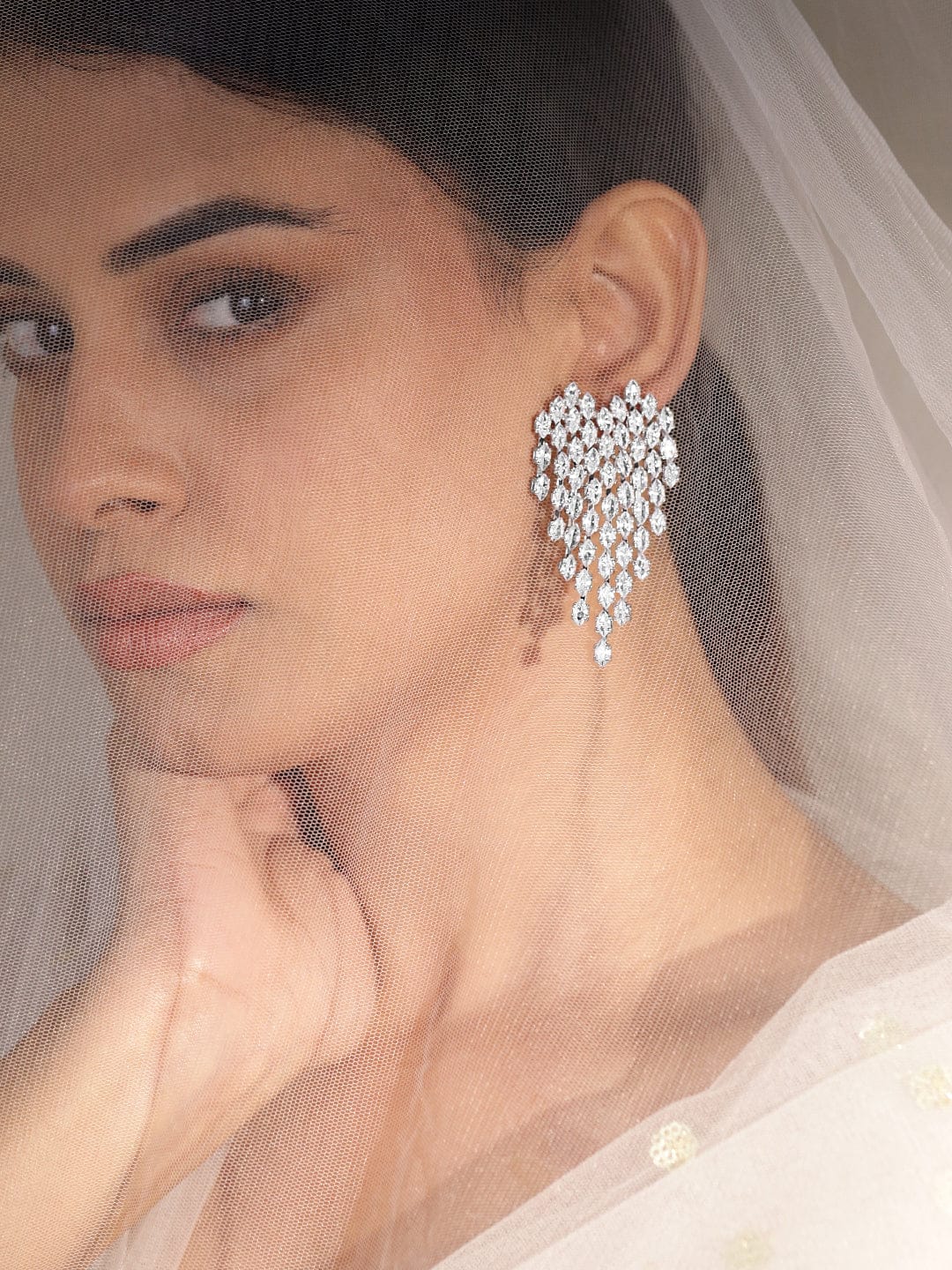 Starlit Glam American Diamond Zirconia Danglers