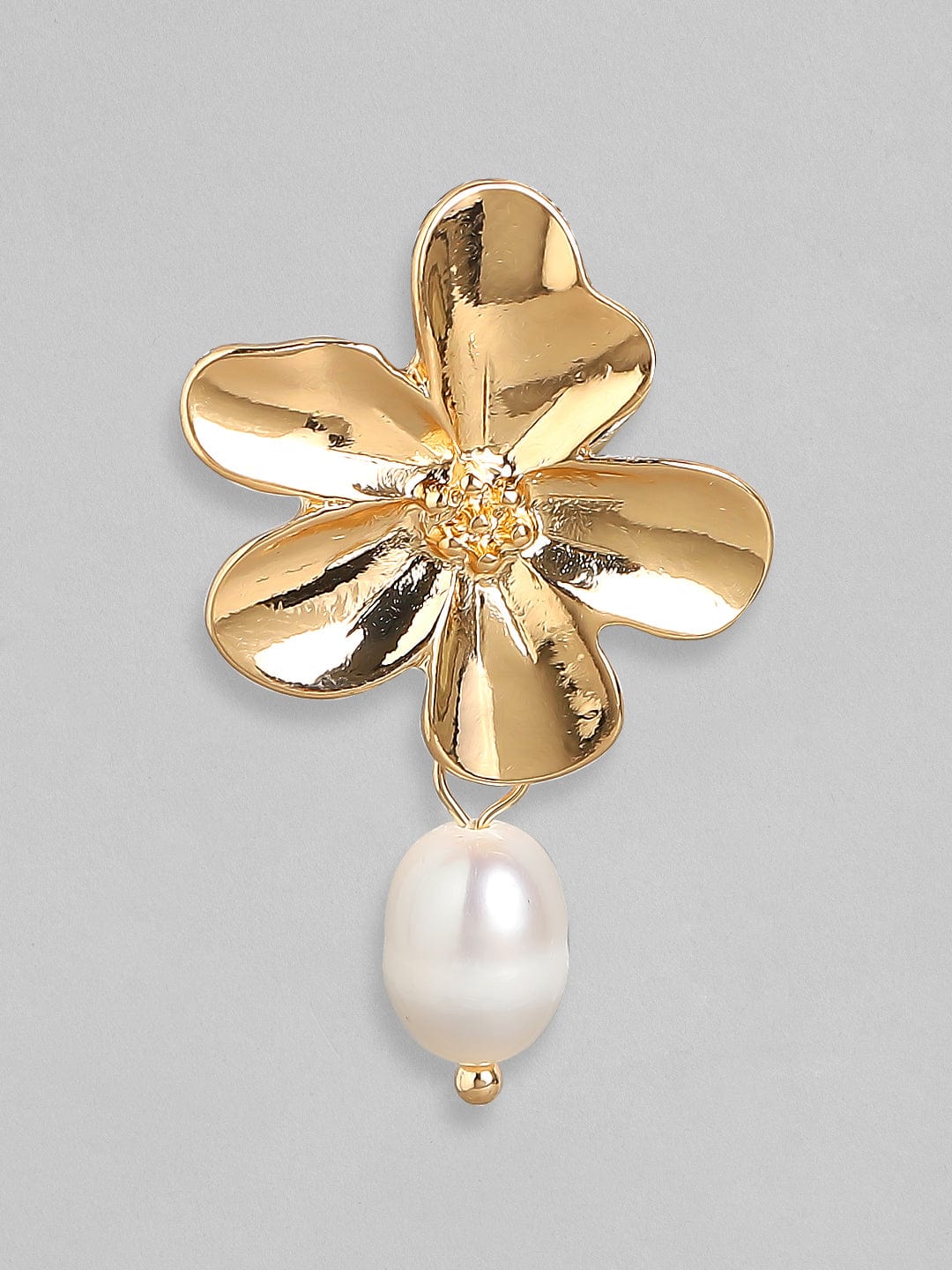 Rubans Gold-Toned  White Set Of 2 Drop Earrings